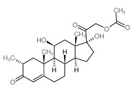 Pregn-4-ene-3,20-dione,21-(acetyloxy)-11,17-dihydroxy-2-methyl-, (2a,11b)- (9CI) structure