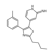 4-[2-butyl-4-(3-methylphenyl)-1,3-thiazol-5-yl]pyridin-2-amine结构式