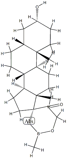 3α-Hydroxy-17,21-[(methylboranediyl)bisoxy]-5β-pregnan-20-one Structure