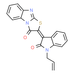(2E)-2-[2-oxo-1-(prop-2-en-1-yl)-1,2-dihydro-3H-indol-3-ylidene][1,3]thiazolo[3,2-a]benzimidazol-3(2H)-one Structure