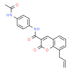 N-(4-Acetamidophenyl)-8-allyl-2-oxo-2H-chromene-3-carboxamide Structure