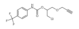 (4-trifluoromethyl-phenyl)-carbamic acid 1-chloromethyl-2-prop-2-ynyloxy-ethyl ester Structure
