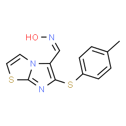 6-[(4-METHYLPHENYL)SULFANYL]IMIDAZO[2,1-B][1,3]THIAZOLE-5-CARBALDEHYDE OXIME Structure