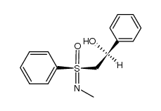 (SS,2S)-N-Methyl-S-(2-hydroxy-2-phenyl-aethyl)-S-phenyl-sulfoximin结构式
