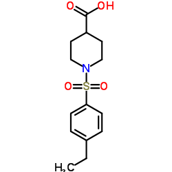 1-[(4-ETHYLPHENYL)SULFONYL]PIPERIDINE-4-CARBOXYLIC ACID Structure