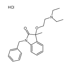 2-(1-benzyl-3-methyl-2-oxoindol-3-yl)oxyethyl-diethylazanium,chloride结构式