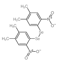 1-(4,5-dimethyl-2-nitro-phenyl)selanylselanyl-4,5-dimethyl-2-nitro-benzene structure