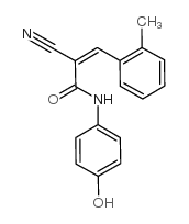 2-cyano-N-(4-hydroxyphenyl)-3-(2-methylphenyl)prop-2-enamide结构式