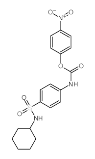 (4-nitrophenyl) N-[4-(cyclohexylsulfamoyl)phenyl]carbamate结构式