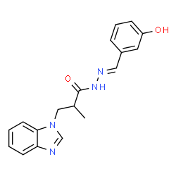 (E)-3-(1H-benzo[d]imidazol-1-yl)-N-(3-hydroxybenzylidene)-2-methylpropanehydrazide picture