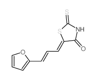 4-Thiazolidinone,5-[3-(2-furanyl)-2-propen-1-ylidene]-2-thioxo- structure