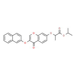 Isopropyl 2-{[3-(2-naphthyloxy)-4-oxo-4H-chromen-7-yl]oxy}propanoate结构式