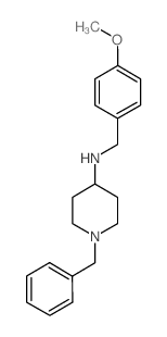 1-Benzyl-N-(4-methoxybenzyl)piperidin-4-amine结构式