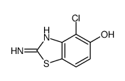 2-amino-4-chloro-1,3-benzothiazol-5-ol结构式