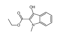 ethyl 3-hydroxy-1-methylindole-2-carboxylate结构式