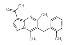5,7-Dimethyl-6-(2-methylbenzyl)pyrazolo-[1,5-a]pyrimidine-3-carboxylic acid结构式