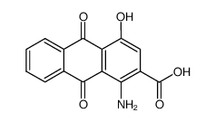 1-Amino-4-hydroxyanthraquinone-2-carboxylic acid Structure