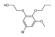 1-bromo-3-methoxy-4-propoxy-5-(2'-hydroxyethanesulfanyl)benzene Structure
