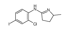 N-(2-chloro-4-iodophenyl)-2-methyl-3,4-dihydro-2H-pyrrol-5-amine结构式