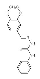 1-[(3,4-dimethoxyphenyl)methylideneamino]-3-phenyl-thiourea Structure