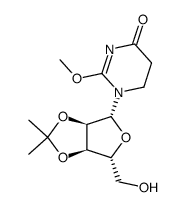 2-methoxy-1-(O2,O3-isopropylidene-β-D-ribofuranosyl)-5,6-dihydro-1H-pyrimidin-4-one Structure