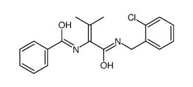 N-[1-[(2-chlorophenyl)methylamino]-3-methyl-1-oxobut-2-en-2-yl]benzamide Structure