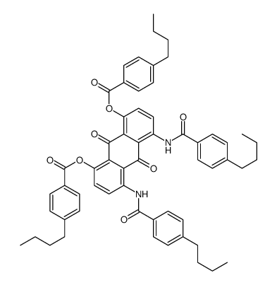 [4,5-bis[(4-butylbenzoyl)amino]-8-(4-butylbenzoyl)oxy-9,10-dioxoanthracen-1-yl] 4-butylbenzoate结构式