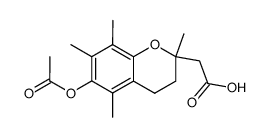 (2RS)-6-acetoxy-2-carboxymethyl-2,5,7,8-tetramethylchroman结构式