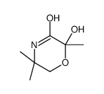 2-hydroxy-2,5,5-trimethylmorpholin-3-one Structure