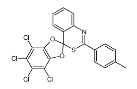 4,5,6,7-tetrachloro-2'-p-tolyl-spiro[benzo[1,3]dioxole-2,4'-benzo[d][1,3]thiazine] Structure