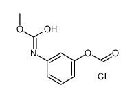 [3-(methoxycarbonylamino)phenyl] carbonochloridate Structure