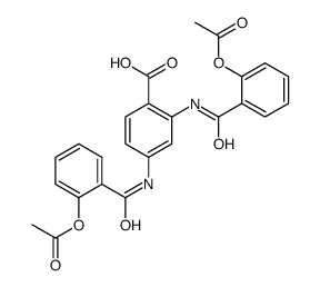 2,4-bis[(2-acetyloxybenzoyl)amino]benzoic acid Structure