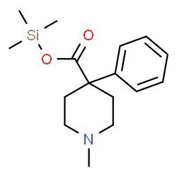 1-Methyl-4-phenyl-4-piperidinecarboxylic acid trimethylsilyl ester structure