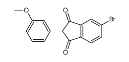 5-bromo-2-(3-methoxyphenyl)indene-1,3-dione结构式