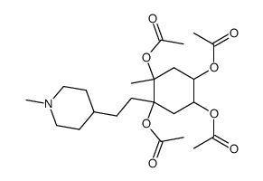 Acetic acid 2,4,5-triacetoxy-2-methyl-1-[2-(1-methyl-piperidin-4-yl)-ethyl]-cyclohexyl ester Structure