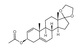 3beta-Acetoxyandrosta-1,5-dien-17-one 17-ethylene ketal结构式