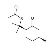 S-[1-methyl-1-(4-methyl-2-oxocyclohexyl)ethyl] (1R-cis)-ethanethioate结构式