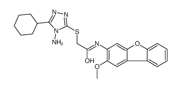 Acetamide, 2-[(4-amino-5-cyclohexyl-4H-1,2,4-triazol-3-yl)thio]-N-(2-methoxy-3-dibenzofuranyl)- (9CI) Structure