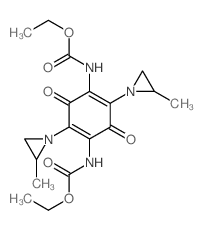 Carbamic acid, [2,5-bis(2-methyl-1-aziridinyl)-3,6-dioxo-1, 4-cyclohexadiene-1,4-diyl]bis-, diethyl ester Structure