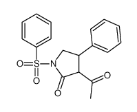 3-acetyl-1-(benzenesulfonyl)-4-phenylpyrrolidin-2-one Structure