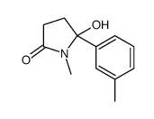5-hydroxy-1-methyl-5-(3-methylphenyl)pyrrolidin-2-one结构式