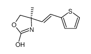 (4R)-4-methyl-4-(2-thiophen-2-ylethenyl)-1,3-oxazolidin-2-one结构式