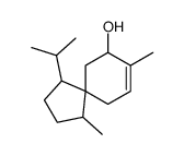 1,8-dimethyl-4-propan-2-ylspiro[4.5]dec-7-en-9-ol结构式