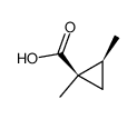 (1R,2S)-1,2-Dimethyl-cyclopropanecarboxylic acid结构式