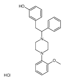 3-{2-[4-(2-Methoxy-phenyl)-piperazin-1-yl]-2-phenyl-ethyl}-phenol; hydrochloride Structure