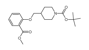 1-(tert-Butoxycarbonyl)-4-[2-(methoxycarbonyl)phenoxymethyl]piperidine结构式