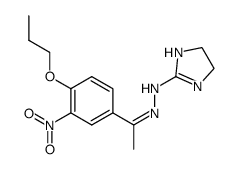 N-(4,5-Dihydro-1H-imidazol-2-yl)-N'-[1-(3-nitro-4-propoxy-phenyl)-eth-(Z)-ylidene]-hydrazine Structure