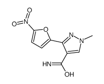 1-methyl-3-(5-nitrofuran-2-yl)pyrazole-4-carboxamide结构式