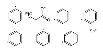 triphenylstannyl 2-triphenylplumbylsulfanylacetate Structure