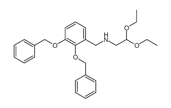 N-2,3-dibenzyloxybenzylaminoacetaldehyde diethyl acetal结构式